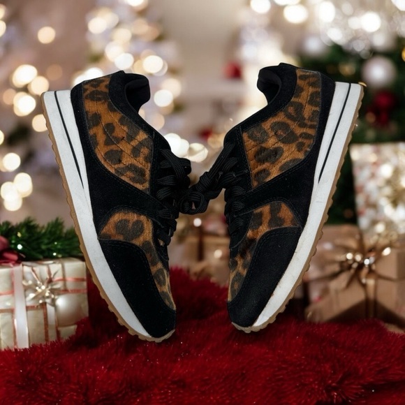 Zara ANIMAL PRINT SNEAKERS woman’s size 37 US 6 - Picture 6 of 9